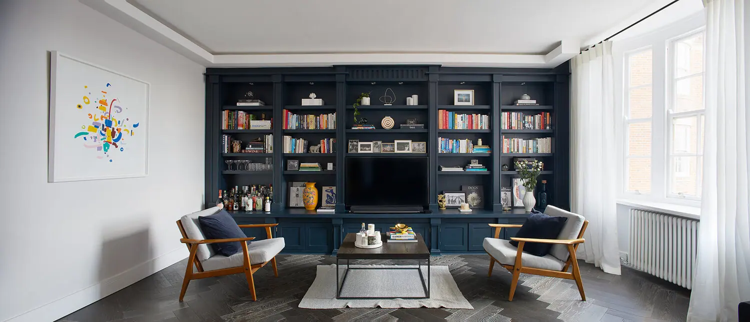 Bayswater Apartment in Bayswater, W2, interior design and bespoke joinery by Studio Schubert